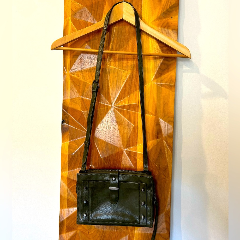 Botkier Olive Leather Crossbody Bag